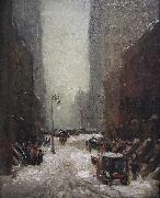 Robert Henri Snow in New York oil painting